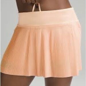 Lululemon Orange/peach mesh pleat skirt